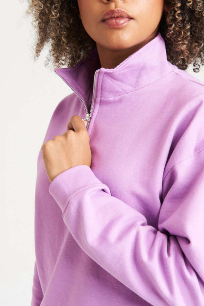 AWJH037 - WOMEN'S CROPPED 1/4 ZIP SWEAT