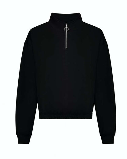 AWJH037 - WOMEN'S CROPPED 1/4 ZIP SWEAT