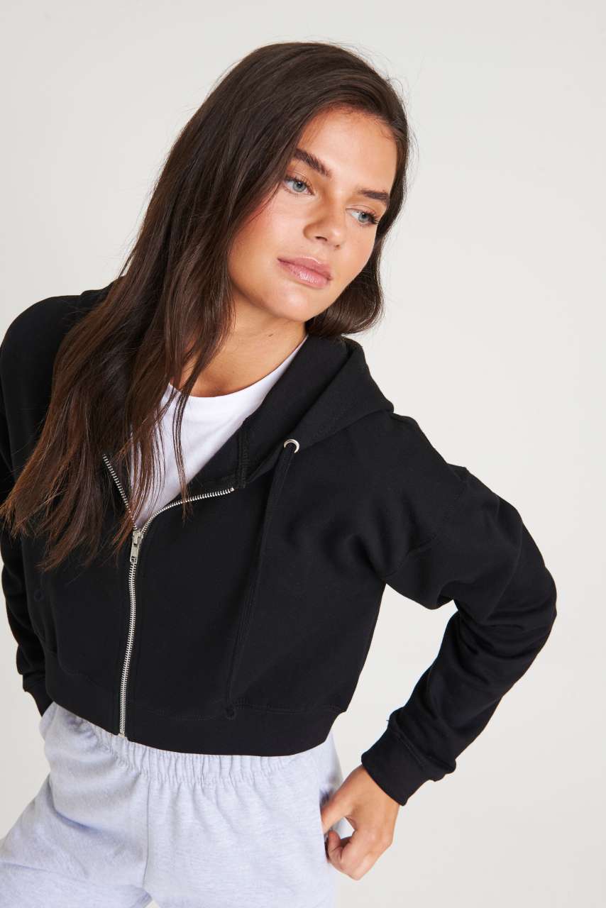 AWJH065 - WOMEN'S FASHION CROPPED ZOODIE