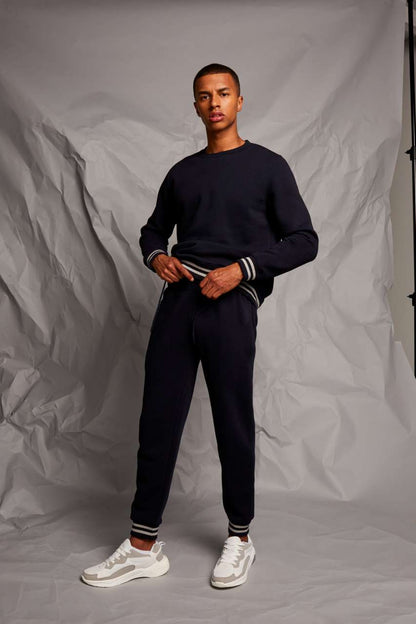 FR640 - JOGGERS WITH STRIPED CUFFS