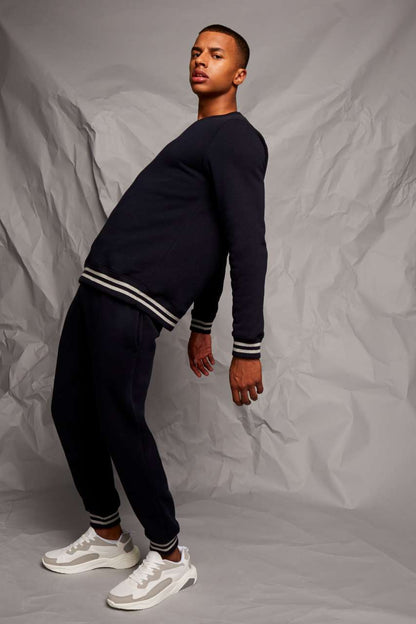 FR840 - SWEAT WITH STRIPE CUFFS