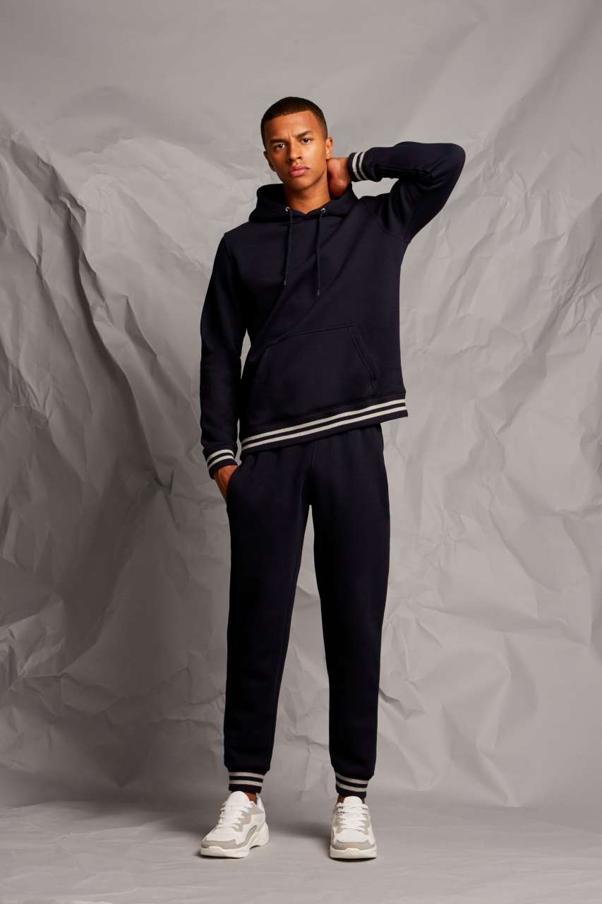 FR841 - HOODIE WITH STRIPED CUFFS