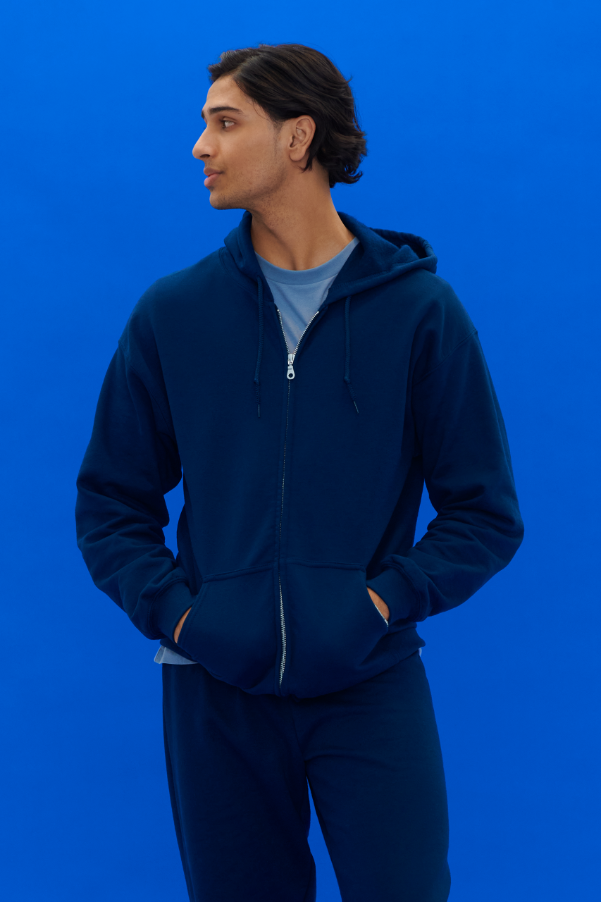 GI18600 - HEAVY BLEND™ ADULT FULL ZIP HOODED SWEATSHIRT – Mărimi XL