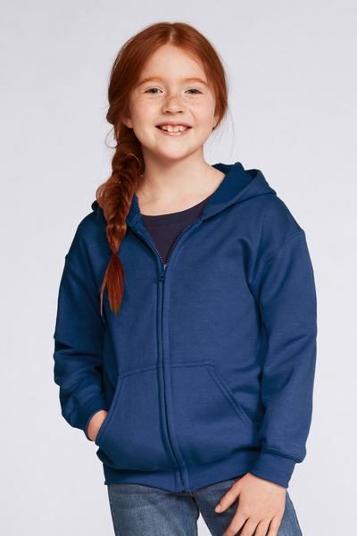 GIB18600 - HEAVY BLEND™ YOUTH FULL ZIP HOODED SWEATSHIRT
