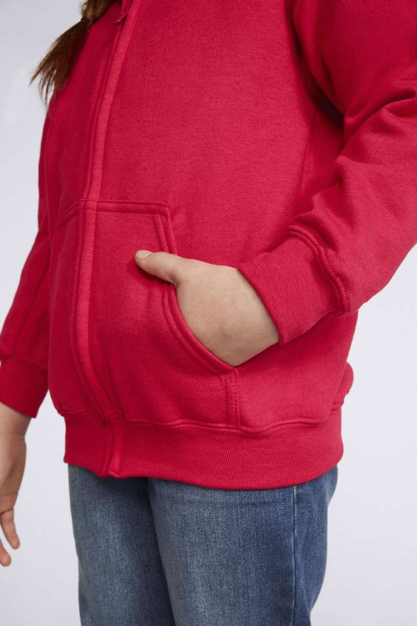 GIB18600 - HEAVY BLEND™ YOUTH FULL ZIP HOODED SWEATSHIRT