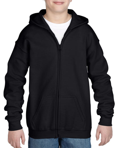 GIB18600 - HEAVY BLEND™ YOUTH FULL ZIP HOODED SWEATSHIRT