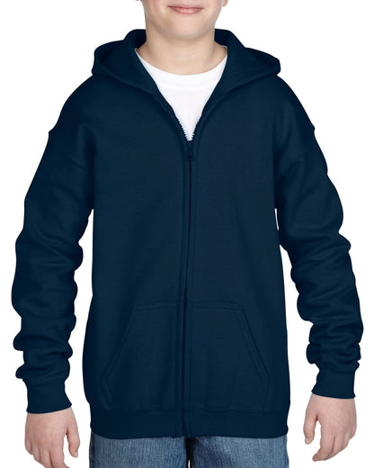 GIB18600 - HEAVY BLEND™ YOUTH FULL ZIP HOODED SWEATSHIRT
