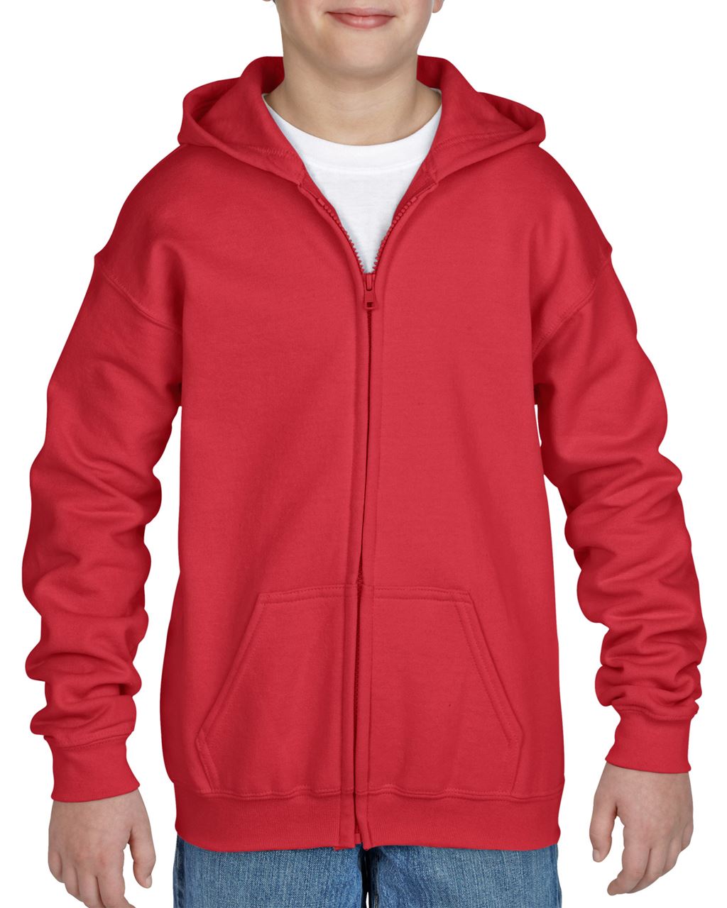 GIB18600 - HEAVY BLEND™ YOUTH FULL ZIP HOODED SWEATSHIRT