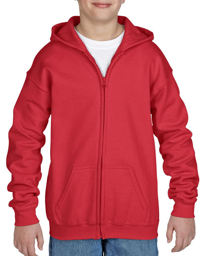 GIB18600 - HEAVY BLEND™ YOUTH FULL ZIP HOODED SWEATSHIRT
