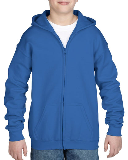 GIB18600 - HEAVY BLEND™ YOUTH FULL ZIP HOODED SWEATSHIRT