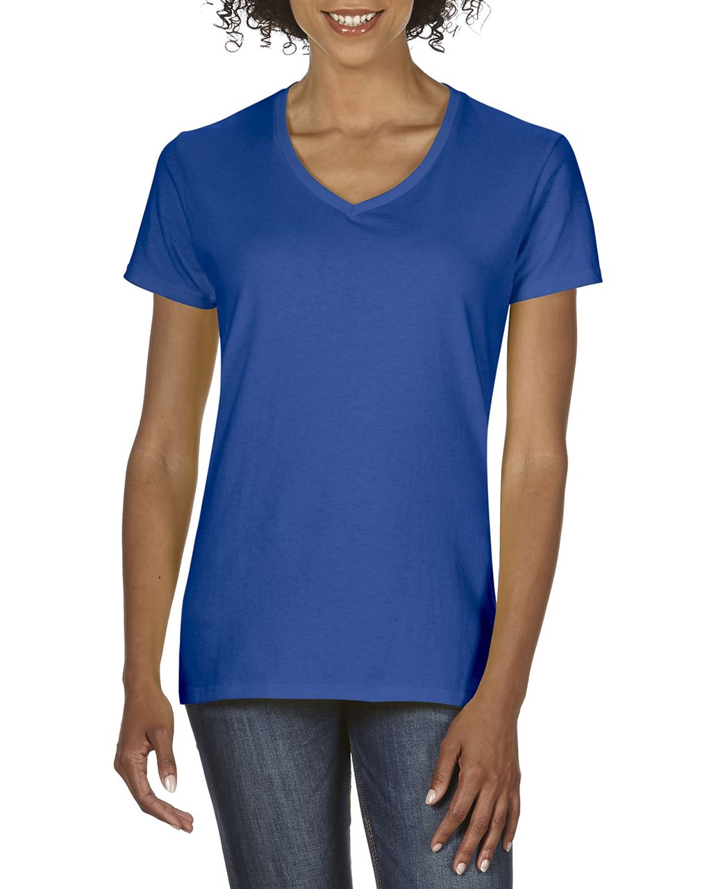 GIL4100V - PREMIUM COTTON® LADIES' V-NECK T-SHIRT