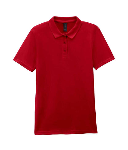 GIL64800-B3 - SOFTSTYLE® LADIES' DOUBLE PIQUÉ POLO WITH 3 COLOUR-MATCHED BUTTONS