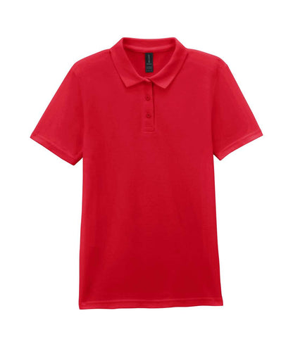 GIL64800-B3 - SOFTSTYLE® LADIES' DOUBLE PIQUÉ POLO WITH 3 COLOUR-MATCHED BUTTONS