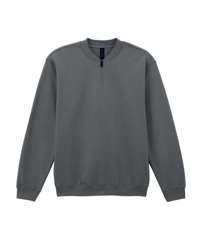 GISF008 - SOFTSTYLE MIDWEIGHT ADULT FLEECE 1/4 ZIP SWEATSHIRT