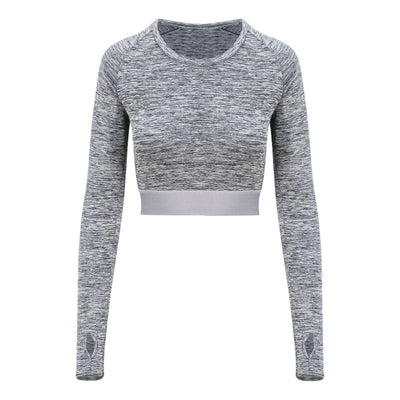 JC039 - WOMEN'S LONG SLEEVE CROP T