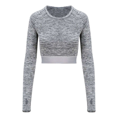 JC039 - WOMEN'S LONG SLEEVE CROP T