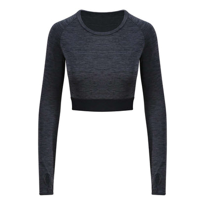 JC039 - WOMEN'S LONG SLEEVE CROP T