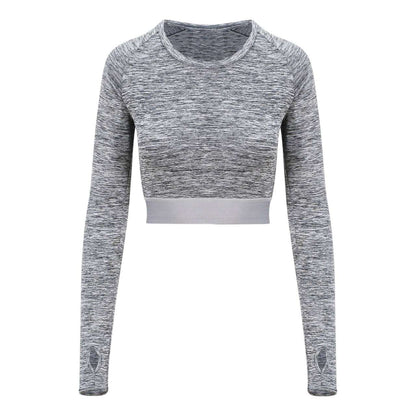 JC039 - WOMEN'S LONG SLEEVE CROP T