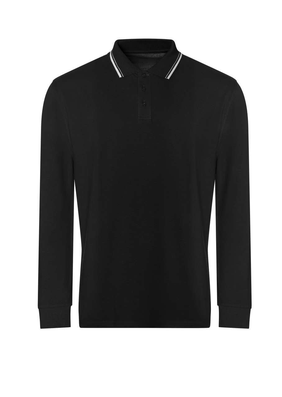 JP103 - LONG SLEEVE TIPPED 100 POLO