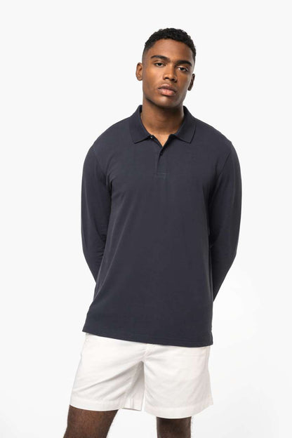 KA2027 - MEN’S ORGANIC 180 PIQUÉ POLO SHIRT LONG SLEEVES