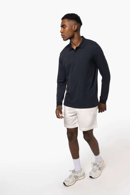 KA2027 - MEN’S ORGANIC 180 PIQUÉ POLO SHIRT LONG SLEEVES