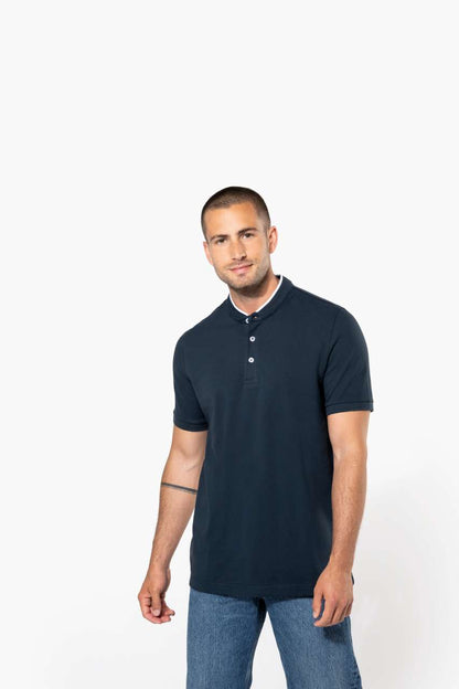 KA223 - MEN'S SHORT SLEEVE POLO SHIRT WITH MANDARIN COLLAR