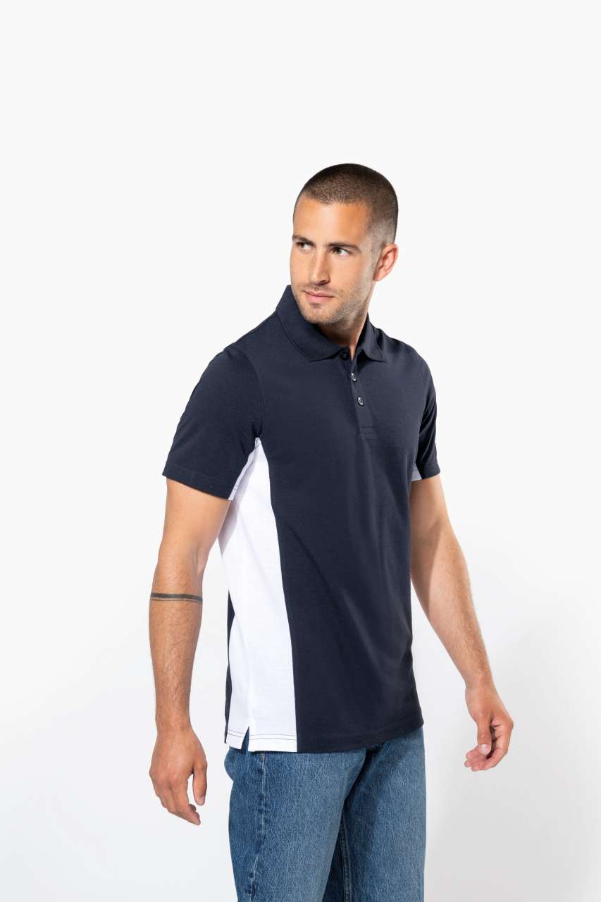 KA232 - FLAG - SHORT-SLEEVED TWO-TONE POLO SHIRT