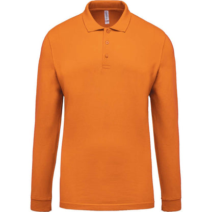 KA256 - MEN'S LONG-SLEEVED PIQUÉ POLO SHIRT – Mărimi 2XL, 3XL, 4XL, S, M, L