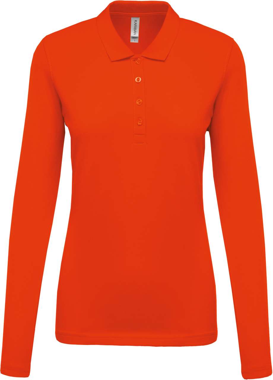 KA257 - LADIES’ LONG-SLEEVED PIQUÉ POLO SHIRT – Mărimi 2XL, 3XL, XS, S, M, L