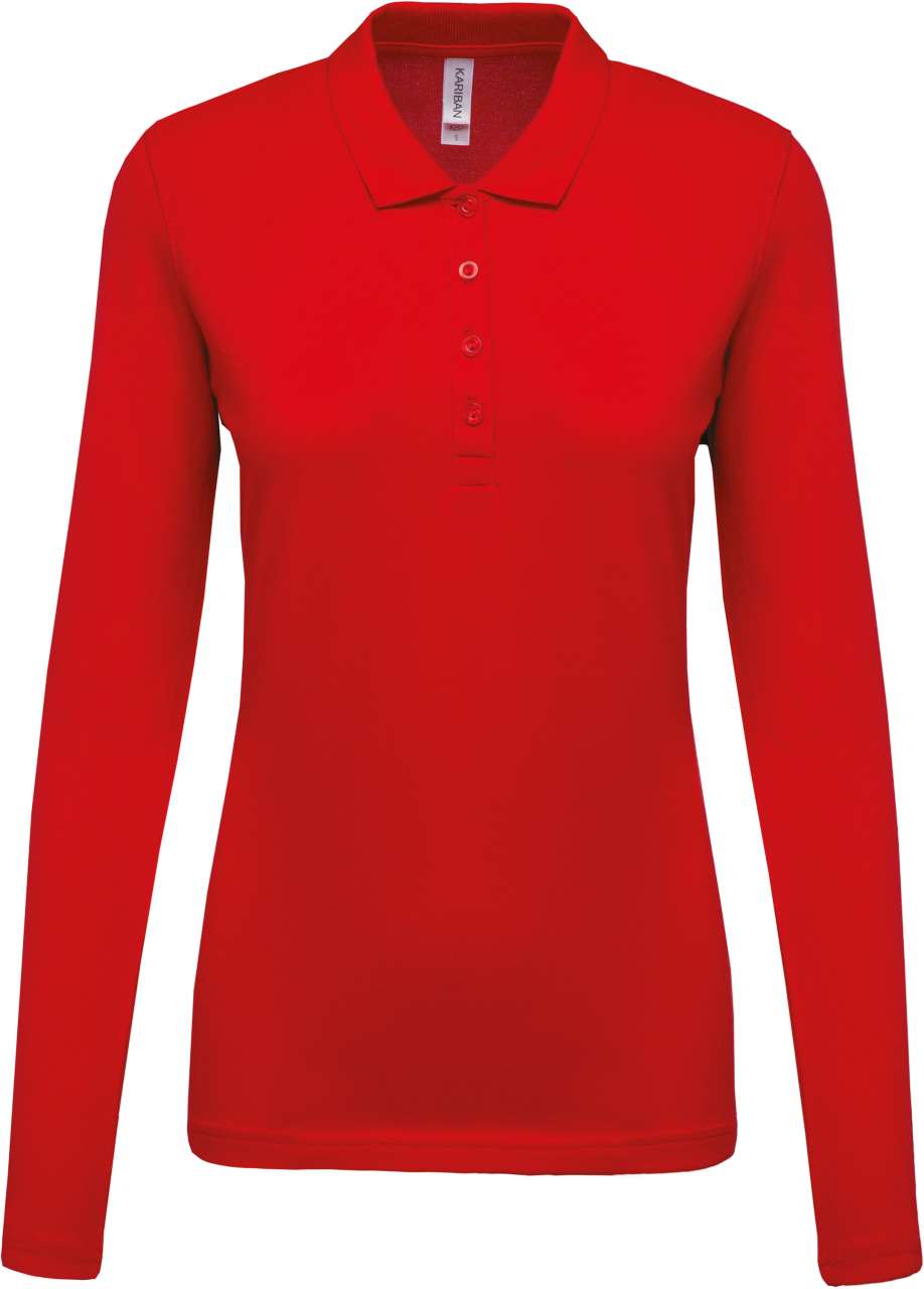 KA257 - LADIES’ LONG-SLEEVED PIQUÉ POLO SHIRT – Mărimi 2XL, 3XL, XS, S, M, L