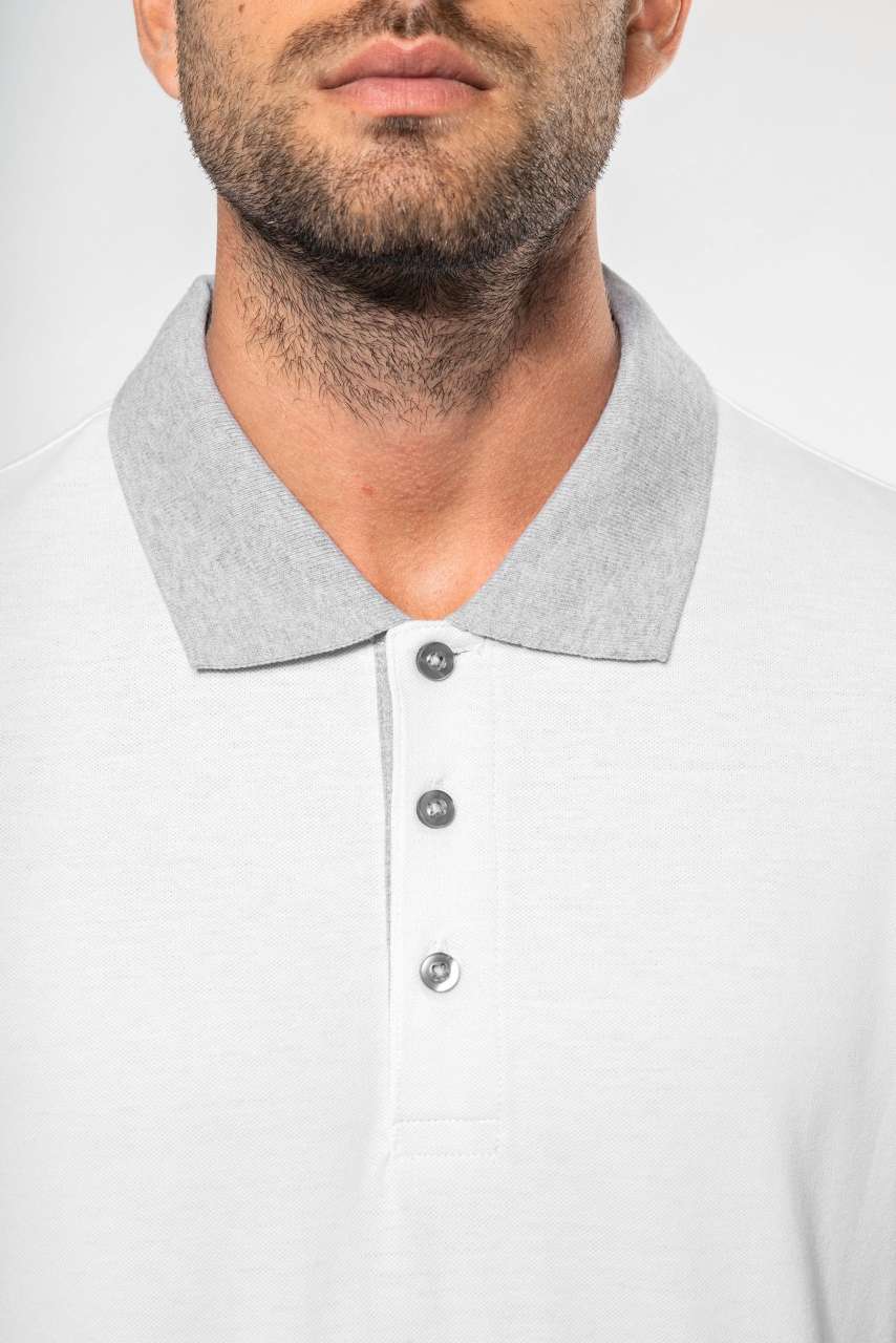KA258 - MEN'S TWO-TONE PIQUÉ POLO SHIRT