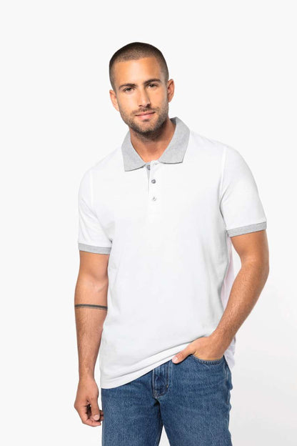 KA258 - MEN'S TWO-TONE PIQUÉ POLO SHIRT
