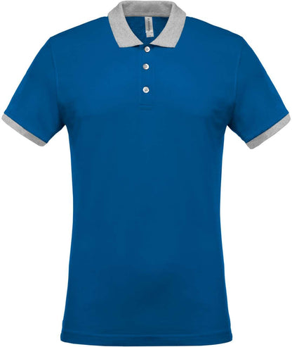 KA258 - MEN'S TWO-TONE PIQUÉ POLO SHIRT
