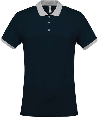 KA258 - MEN'S TWO-TONE PIQUÉ POLO SHIRT