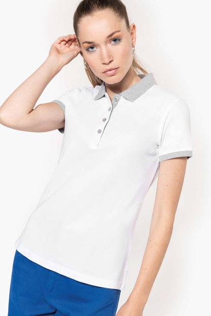 KA259 - LADIES’ TWO-TONE PIQUÉ POLO SHIRT