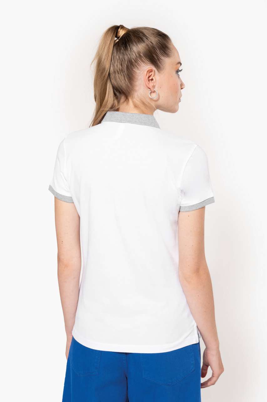KA259 - LADIES’ TWO-TONE PIQUÉ POLO SHIRT