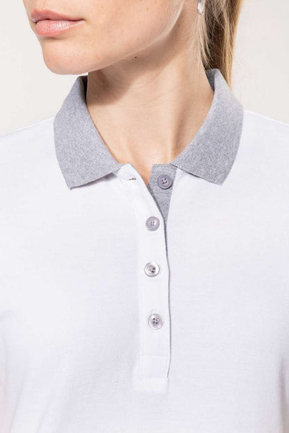KA259 - LADIES’ TWO-TONE PIQUÉ POLO SHIRT