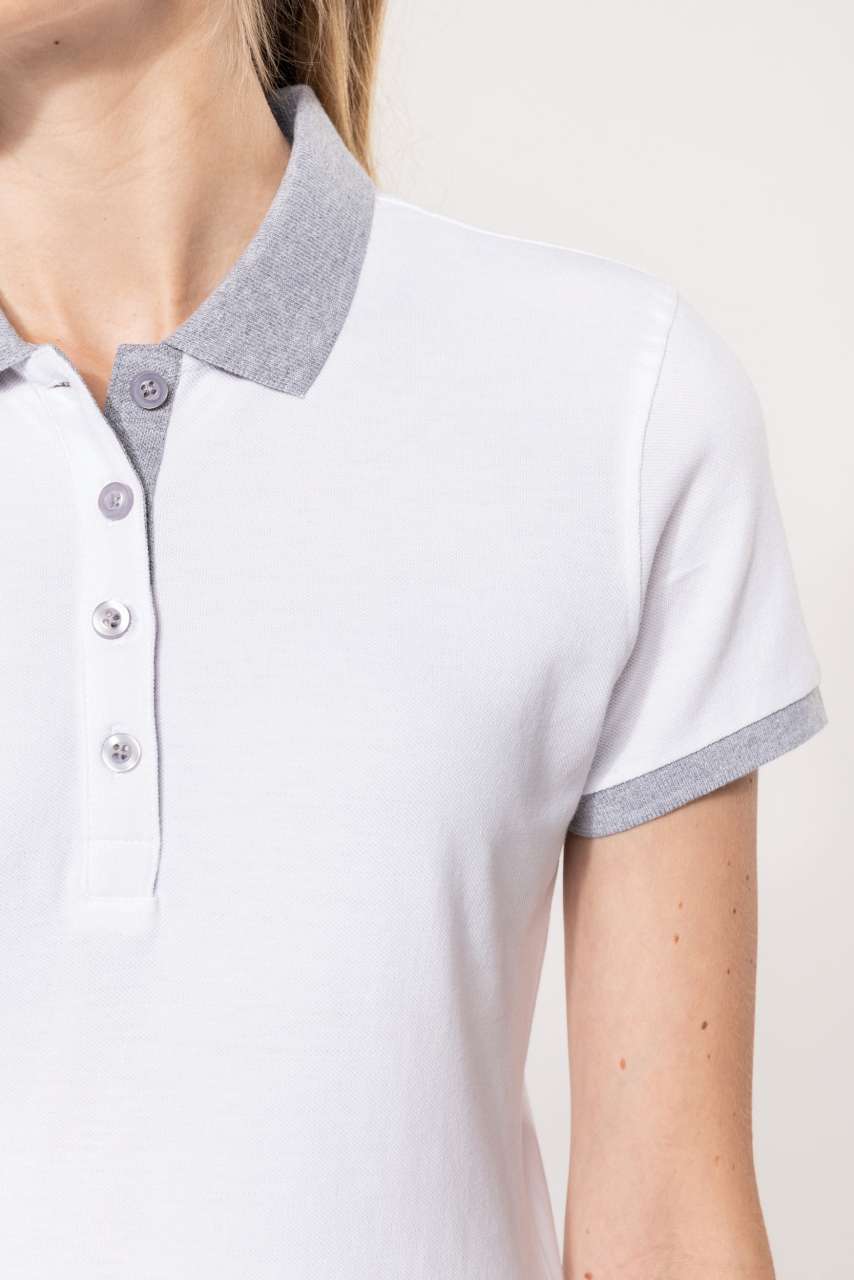KA259 - LADIES’ TWO-TONE PIQUÉ POLO SHIRT