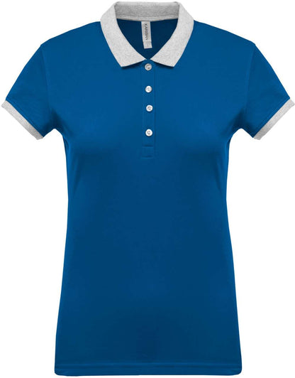 KA259 - LADIES’ TWO-TONE PIQUÉ POLO SHIRT