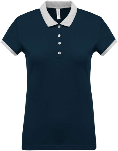 KA259 - LADIES’ TWO-TONE PIQUÉ POLO SHIRT
