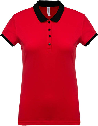 KA259 - LADIES’ TWO-TONE PIQUÉ POLO SHIRT