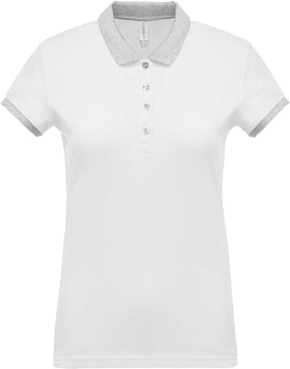 KA259 - LADIES’ TWO-TONE PIQUÉ POLO SHIRT