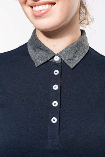 KA261 - LADIES' TWO-TONE JERSEY POLO SHIRT