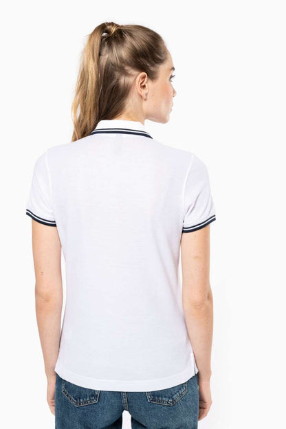 KA273 - LADIE'S SHORT-SLEEVED POLOSHIRT WITH CONTRASTING PIPING
