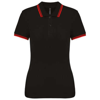 KA273 - LADIE'S SHORT-SLEEVED POLOSHIRT WITH CONTRASTING PIPING