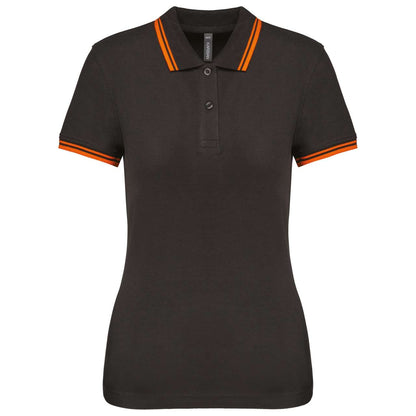 KA273 - LADIE'S SHORT-SLEEVED POLOSHIRT WITH CONTRASTING PIPING
