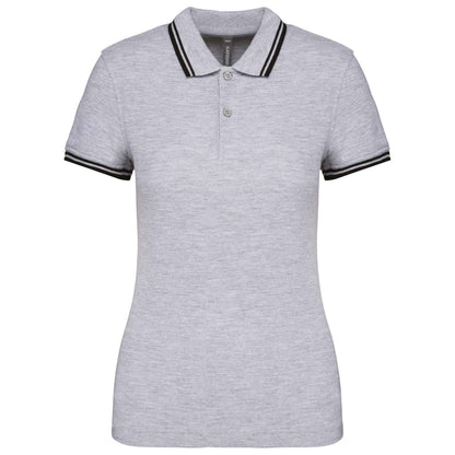 KA273 - LADIE'S SHORT-SLEEVED POLOSHIRT WITH CONTRASTING PIPING