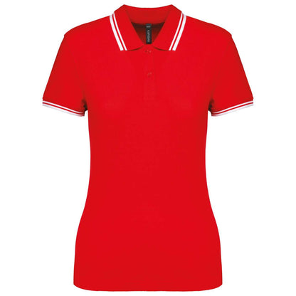 KA273 - LADIE'S SHORT-SLEEVED POLOSHIRT WITH CONTRASTING PIPING
