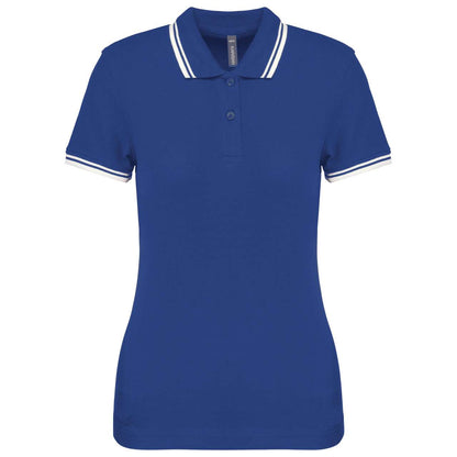 KA273 - LADIE'S SHORT-SLEEVED POLOSHIRT WITH CONTRASTING PIPING