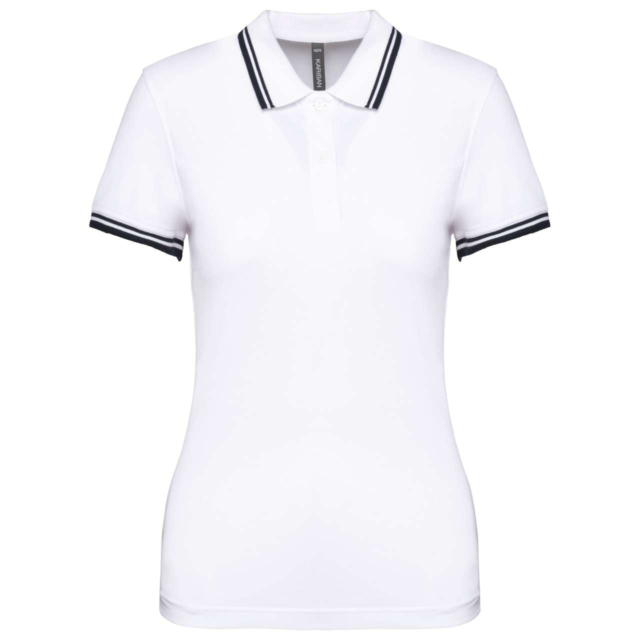 KA273 - LADIE'S SHORT-SLEEVED POLOSHIRT WITH CONTRASTING PIPING